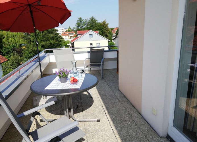 möblierte Dachterrasse